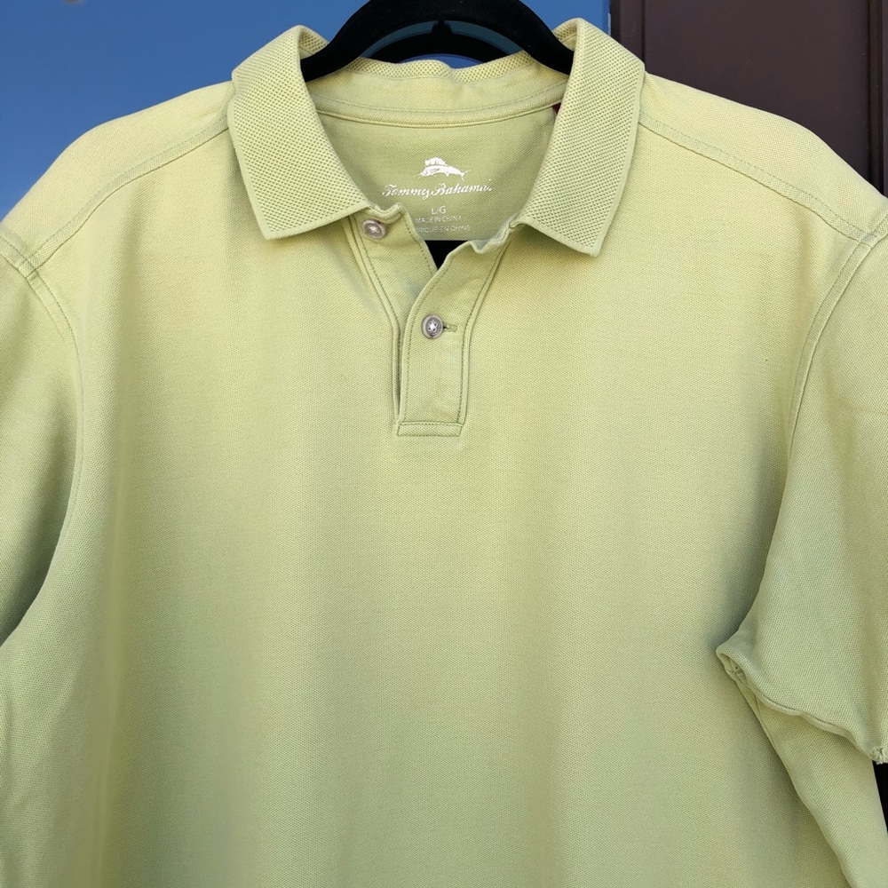 Tommy Bahama Yellow-Green Polo L